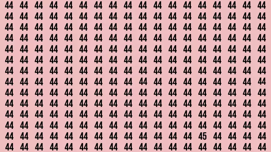 Optical Illusion Brain Challenge: If you have Hawk Eyes Find the Number 45 in 15 Secs