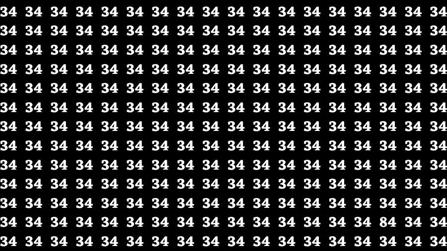 Observation Find it Out: If you have Sharp Eyes Find the number 84 in 20 Secs