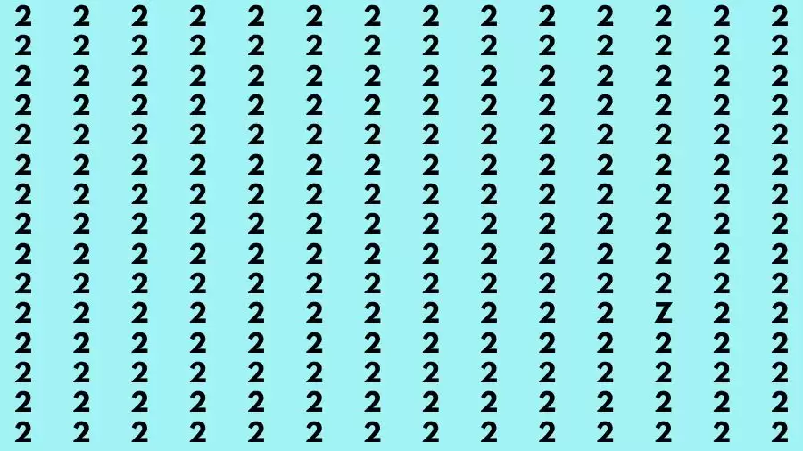 Optical Illusion Brain Test: If you have Sharp Eyes Find the Letter Z in 20 Secs