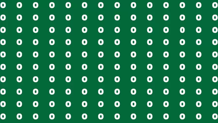 Optical Illusion Brain Challenge: If you have 50 50 Vision Find the number 0 among O in 12 Secs