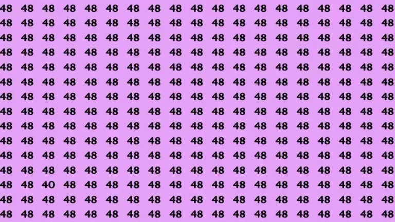 Optical Illusion Brain Challenge: If you have Hawk Eyes Find the Number 40 among 48 in 15 Secs