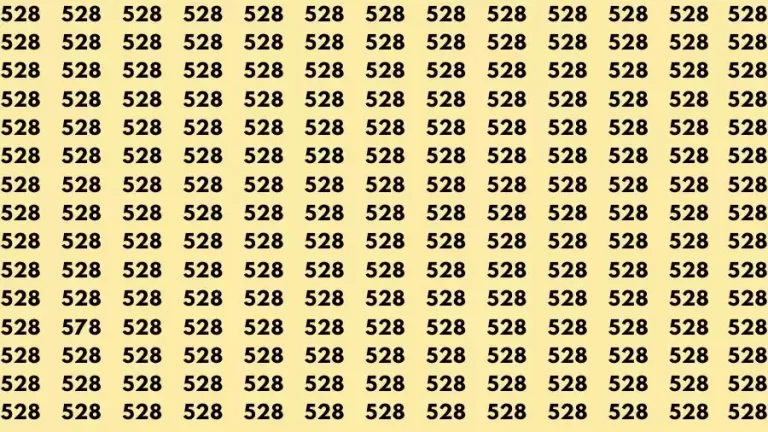 Optical Illusion Brain Test: If you have Eagle Eyes Find the Number 578 among 528 in 15 Secs