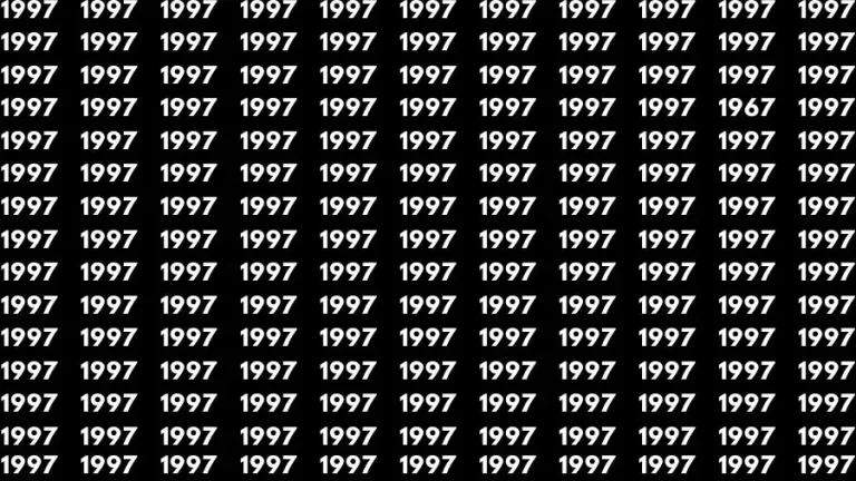 Optical Illusion Brain Challenge: If you have Hawk Eyes Find the Number 1967 in 10 Secs