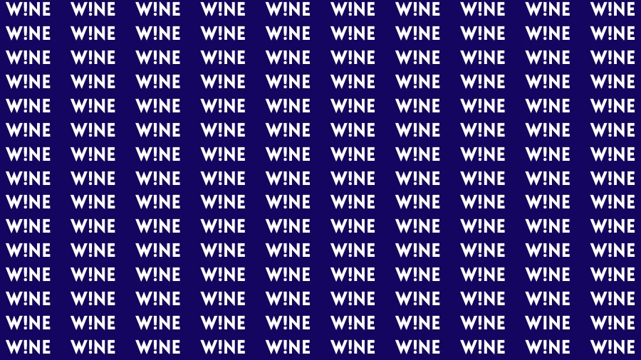 Test Visual Acuity: If you have Hawk Eyes Find the Word Wine in 15 Secs