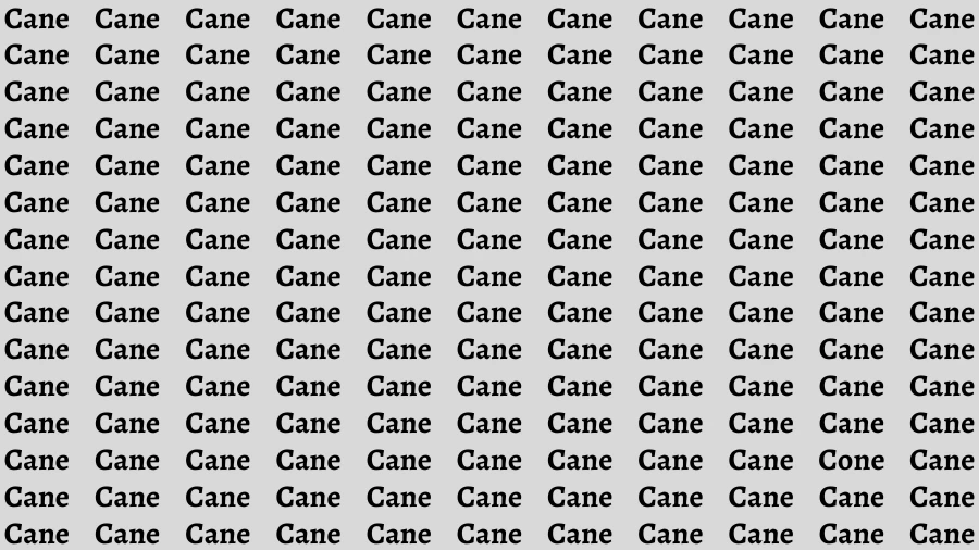 Observation Brain Test: If you have Sharp Eyes Find the word Cone in 20 Secs