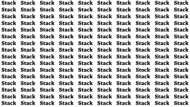 Observation Find it Out: If you have Eagle Eyes Find the Word Stock in 12 Secs