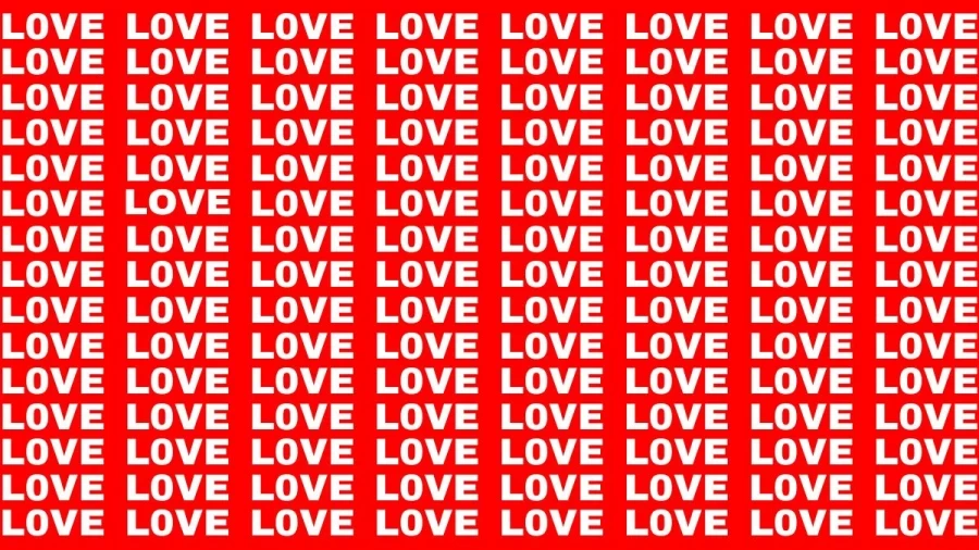 Observation Visual Test: If you have Eagle Eyes Find the word Love in 18 Secs