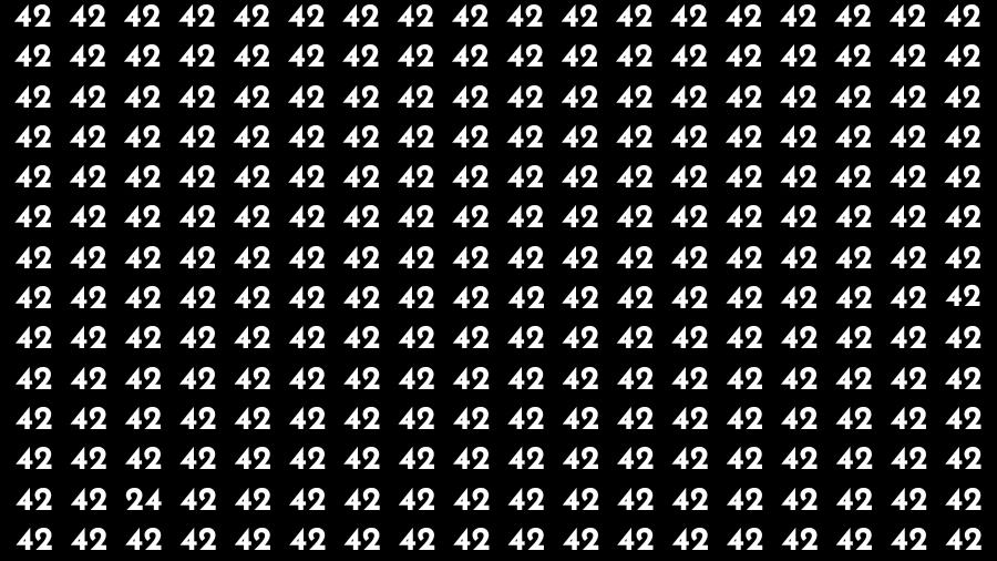 Observation Visual Test: If you have Eagle Eyes Find the Number 24 in 15 Secs