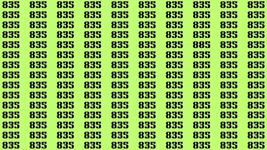 Optical Illusion Brain Test: If you have Eagle Eyes Find the Number 885 in 15 Secs