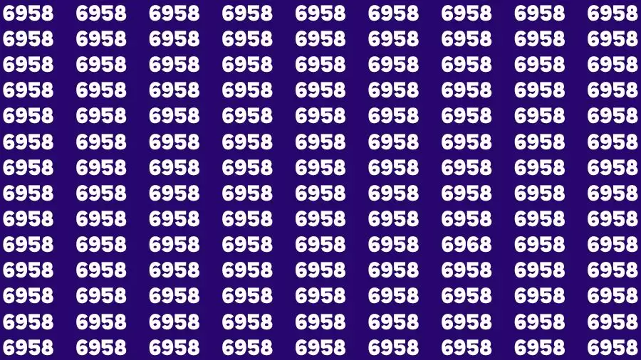 Optical Illusion Brain Test: If you have Sharp Eyes Find the number 6968 in 20 Secs