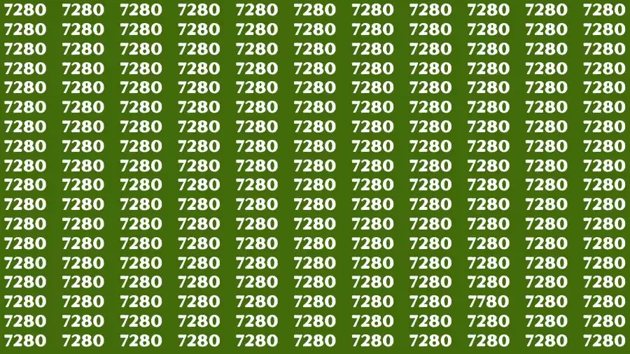 Optical Illusion Brain Test: If you have Eagle Eyes Find the Number 7780 in 15 Secs