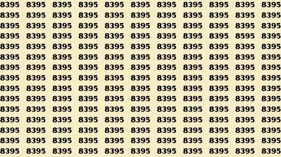 Optical Illusion Brain Test: If you have Sharp Eyes Find the number 8395 in 20 Secs