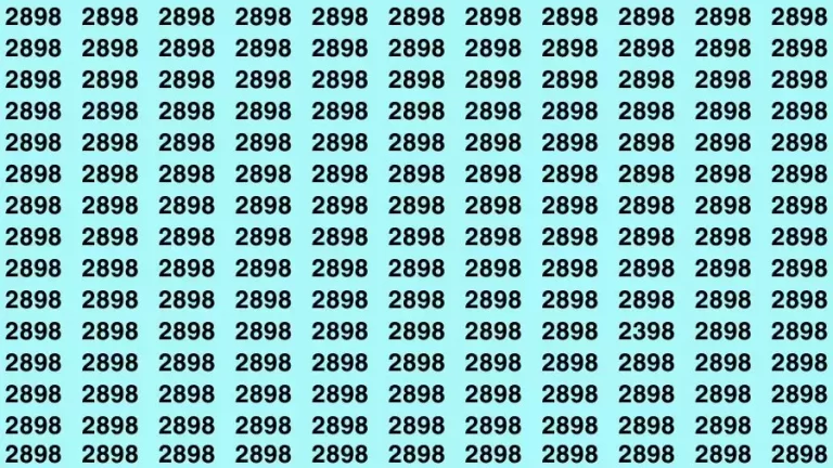 Optical Illusion Brain Test: If you have Sharp Eyes Find the number 2398 in 20 Secs