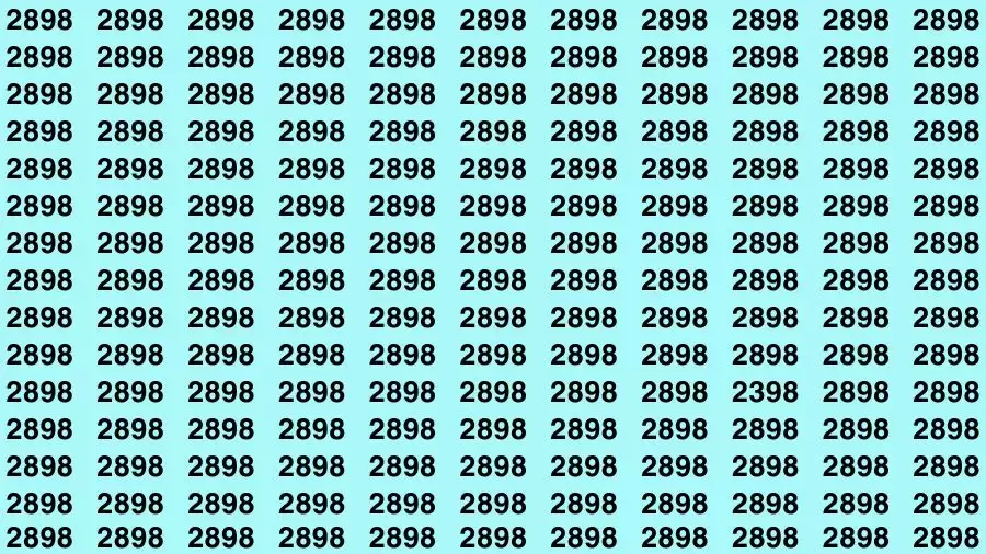 Optical Illusion Brain Test: If you have Sharp Eyes Find the number 2398 in 20 Secs