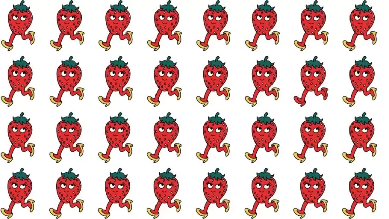 Optical Illusion Brain Test: If you have Eagle Eyes find the Odd strawberry in 8 Seconds