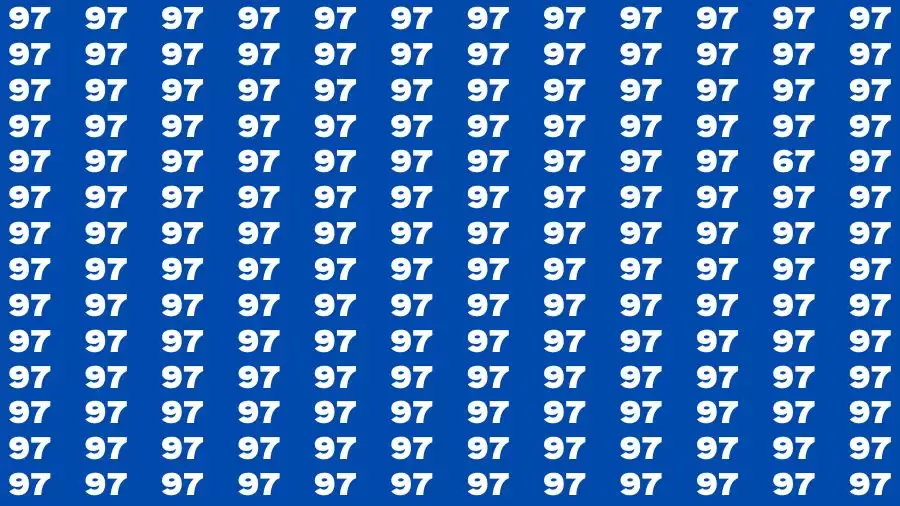 Optical Illusion Brain Challenge: If you have 50/50 Vision Find the number 67 in 12 Secs