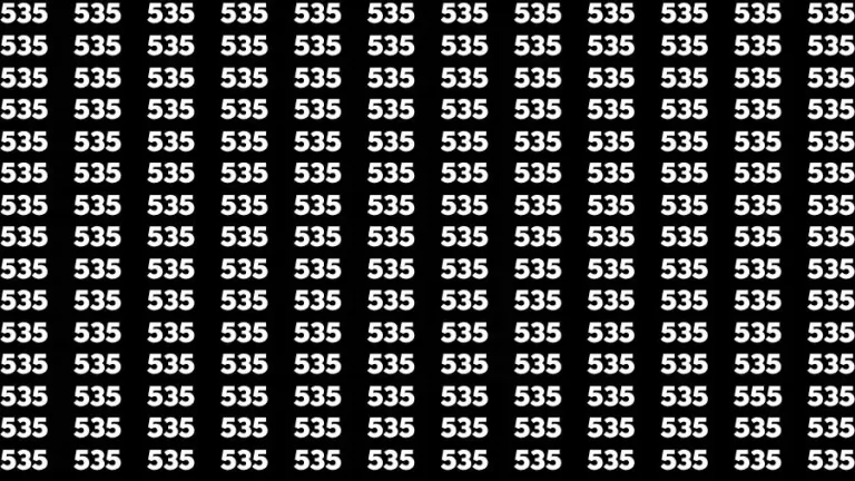 Observation Skill Test: If you have Sharp Eyes Find the Number 555 in 15 Secs