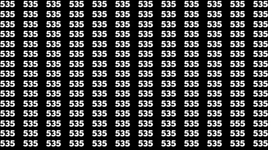 Observation Skill Test: If you have Sharp Eyes Find the Number 555 in 15 Secs