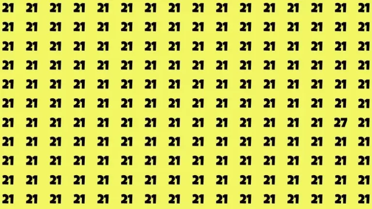 Optical Illusion Brain Test: If you have Sharp Eyes Find the number 27 in 20 Secs