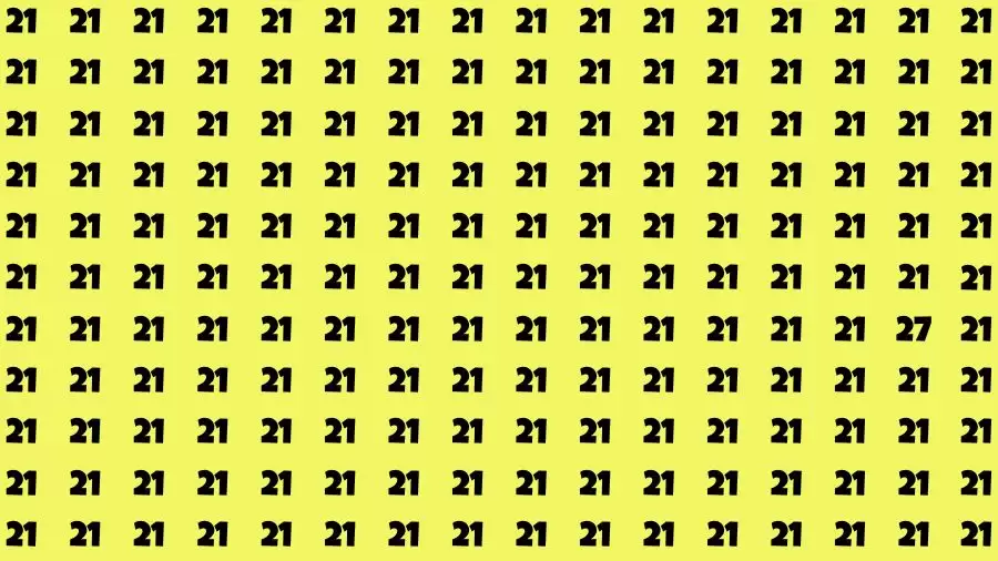 Optical Illusion Brain Test: If you have Sharp Eyes Find the number 27 in 20 Secs