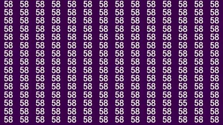 Optical Illusion Brain Test: If you have Sharp Eyes Find the number 55 in 20 Secs