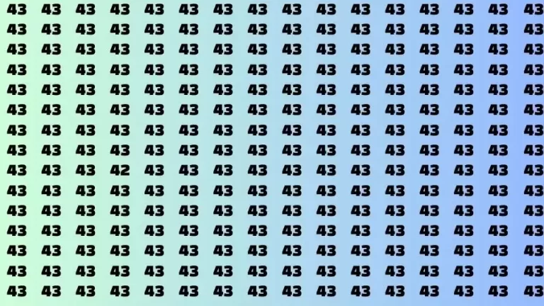 Optical Illusion Brain Challenge: If you have Hawk Eyes Find the Number 42 in 15 Secs