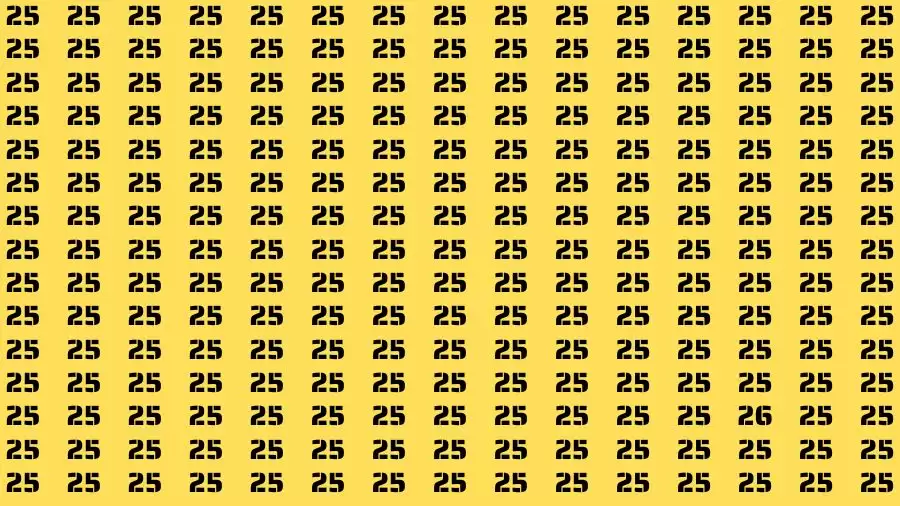 Observation Skill Test: If you have Eagle Eyes Find the Number 26 in 10 Secs