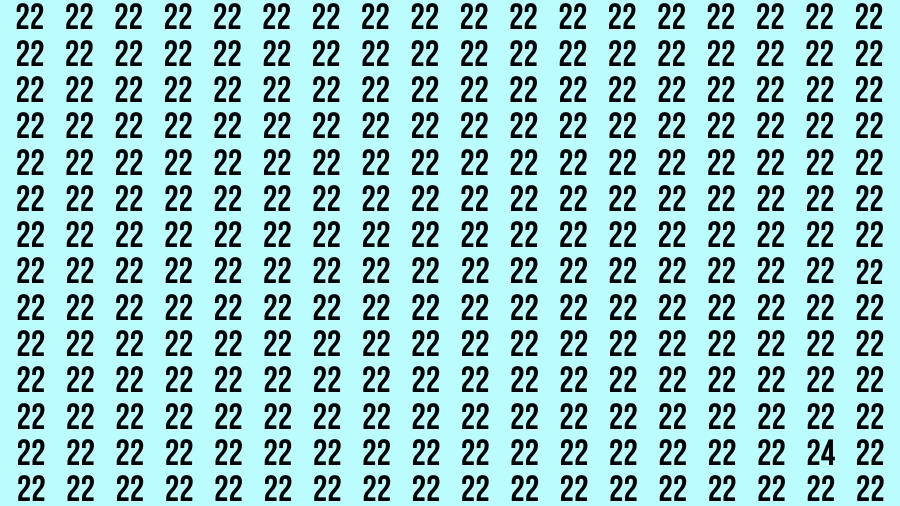 Observation Find it Out: If you have Sharp Eyes Find the number 24 among 22 in 20 Secs