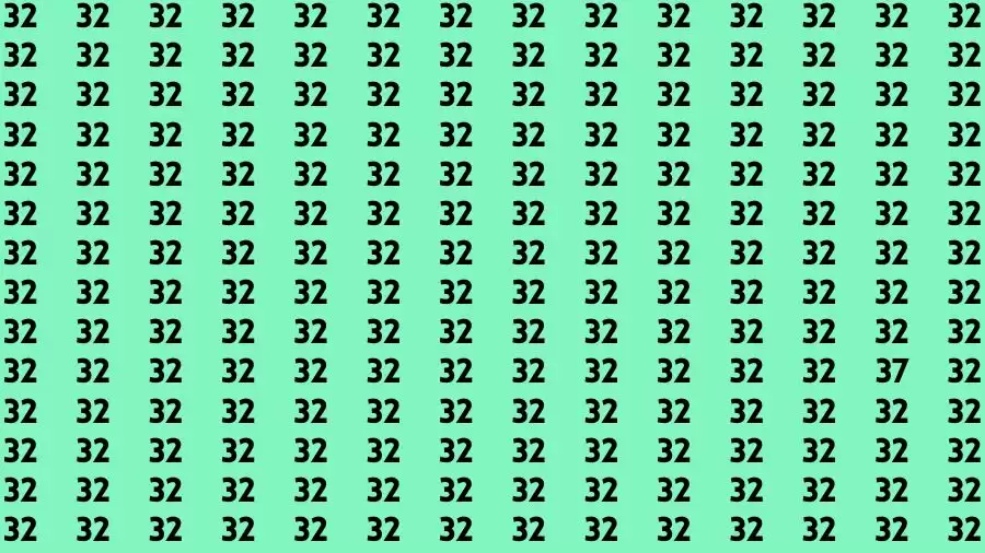 Optical Illusion Brain Test: If you have Eagle Eyes Find the Number 37 among 32 in 15 Secs