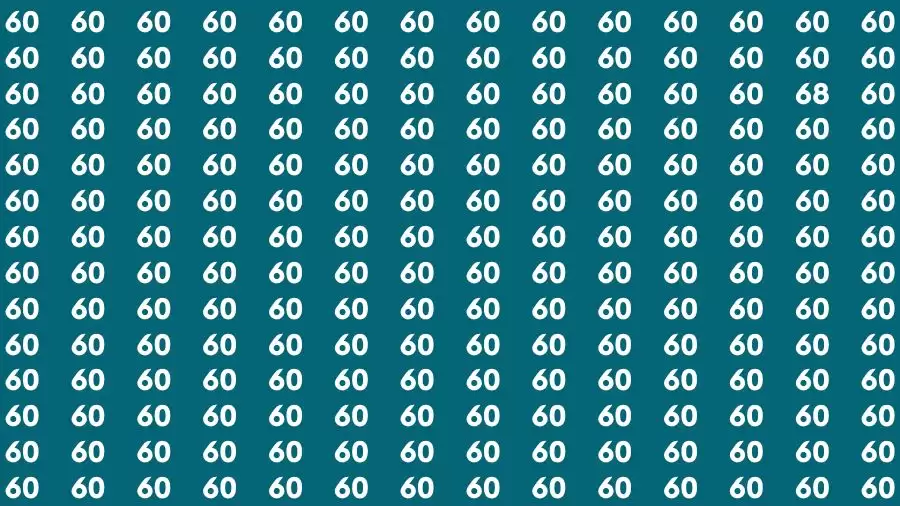 Optical Illusion Brain Test: If you have Sharp Eyes Find the number 68 in 20 Secs