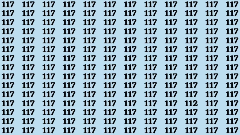 Visual Test: If you have Eagle Eyes Find the Number 112 in 15 Secs