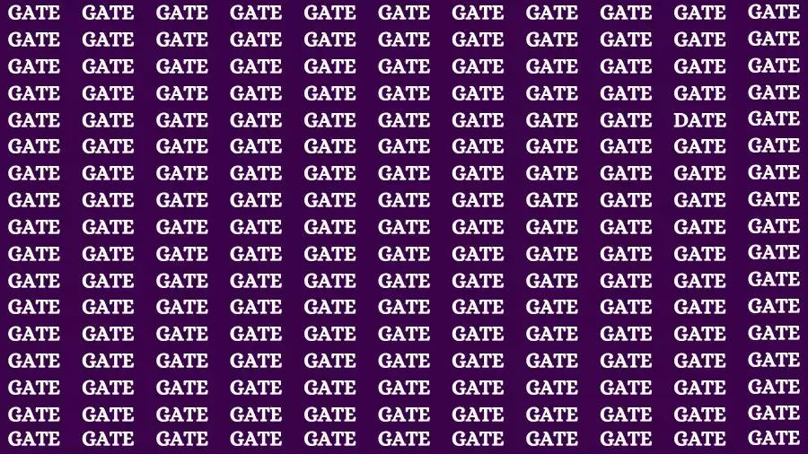 Optical Illusion Brain Test: If you have Sharp Eyes Find the Word Date in 15 Secs