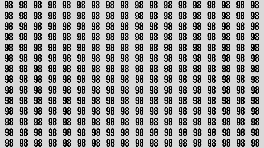 Observation Visual Test: If you have Eagle Eyes Find the Number 99 in 15 Secs