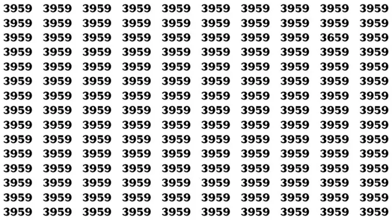 Observation Skill Test: If you have Sharp Eyes Find the Number 3659 in 15 Secs