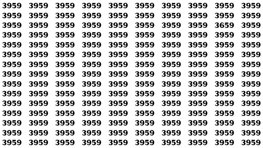 Observation Skill Test: If you have Sharp Eyes Find the Number 3659 in 15 Secs