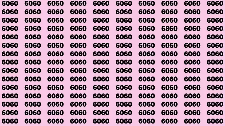 Optical Illusion Brain Test: If you have Eagle Eyes Find the Number 6860 in 15 Secs