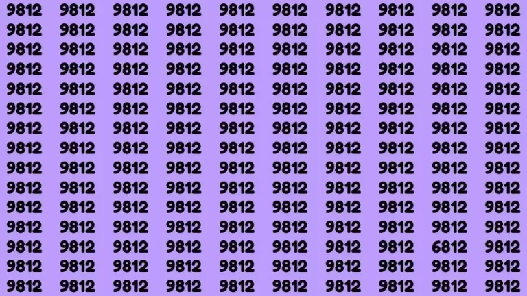 Optical Illusion Brain Test: If you have Sharp Eyes Find the number 6812 in 20 Secs