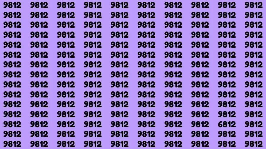 Optical Illusion Brain Test: If you have Sharp Eyes Find the number 6812 in 20 Secs