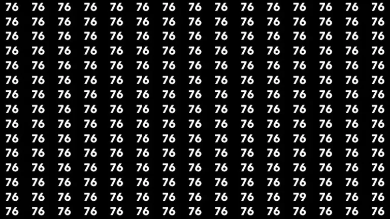 Optical Illusion Brain Challenge: If you have Hawk Eyes Find the Number 79 among 76 in 15 Secs