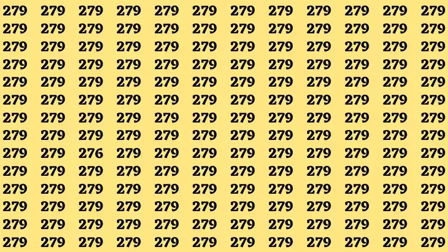 Optical Illusion Brain Test: If you have Eagle Eyes Find the Number 276 in 15 Secs