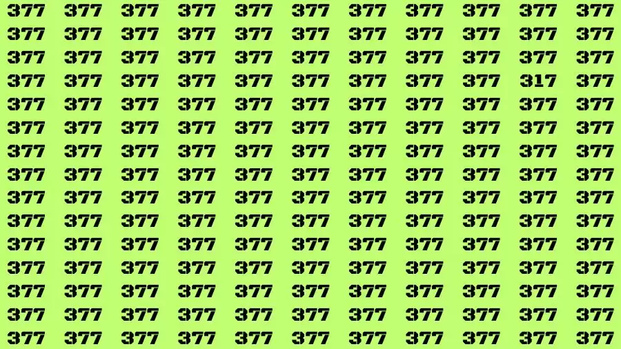 Optical Illusion Brain Challenge: If you have Hawk Eyes Find the Number 317 in 15 Secs