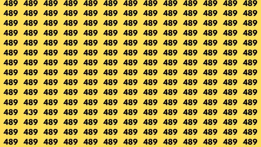 Observation Skill Test: If you have Eagle Eyes Find the Number 439 in 8 Secs