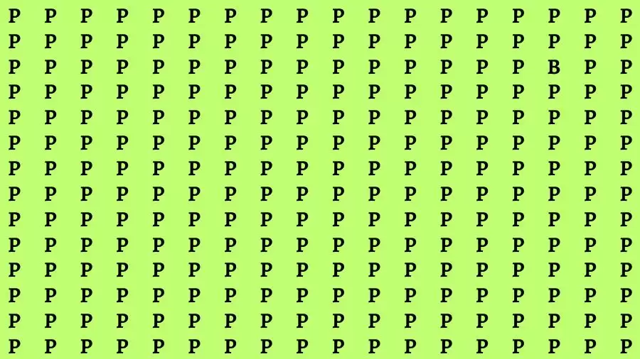 Observation Skill Test: If you have Sharp Eyes Find the Letter B among P in 15 Secs