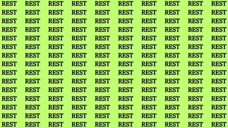 Optical Illusion Brain Test: If you have Eagle Eyes Find the word Best among Rest in 15 Secs