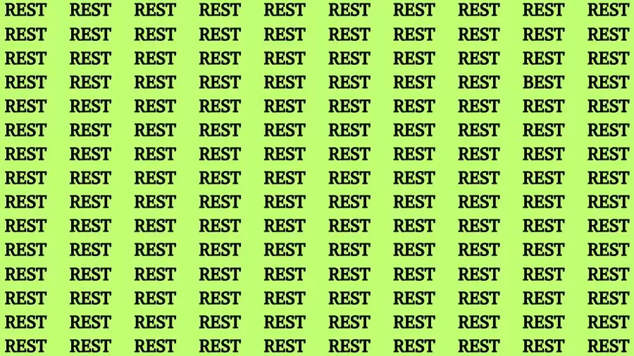 Optical Illusion Brain Test: If you have Eagle Eyes Find the word Best among Rest in 15 Secs