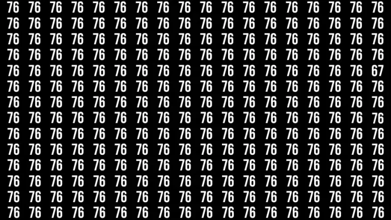 Test Visual Acuity: If you have Sharp Eyes Find the number 67 in 20 Secs