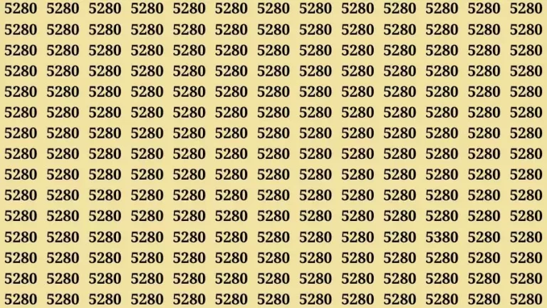 Observation Skill Test: If you have Sharp Eyes Find the Number 5380 in 15 Secs