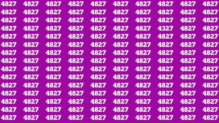 Optical Illusion Brain Challenge: If you have Hawk Eyes Find the Number 4327 in 11 Secs