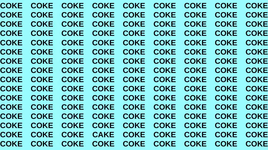 Observation Find it Out: If you have Eagle Eyes Find the Word Cake in 12 Secs