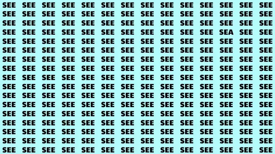 Observation Skill Test: If you have Keen Eyes Find the Word Sea in 15 Secs